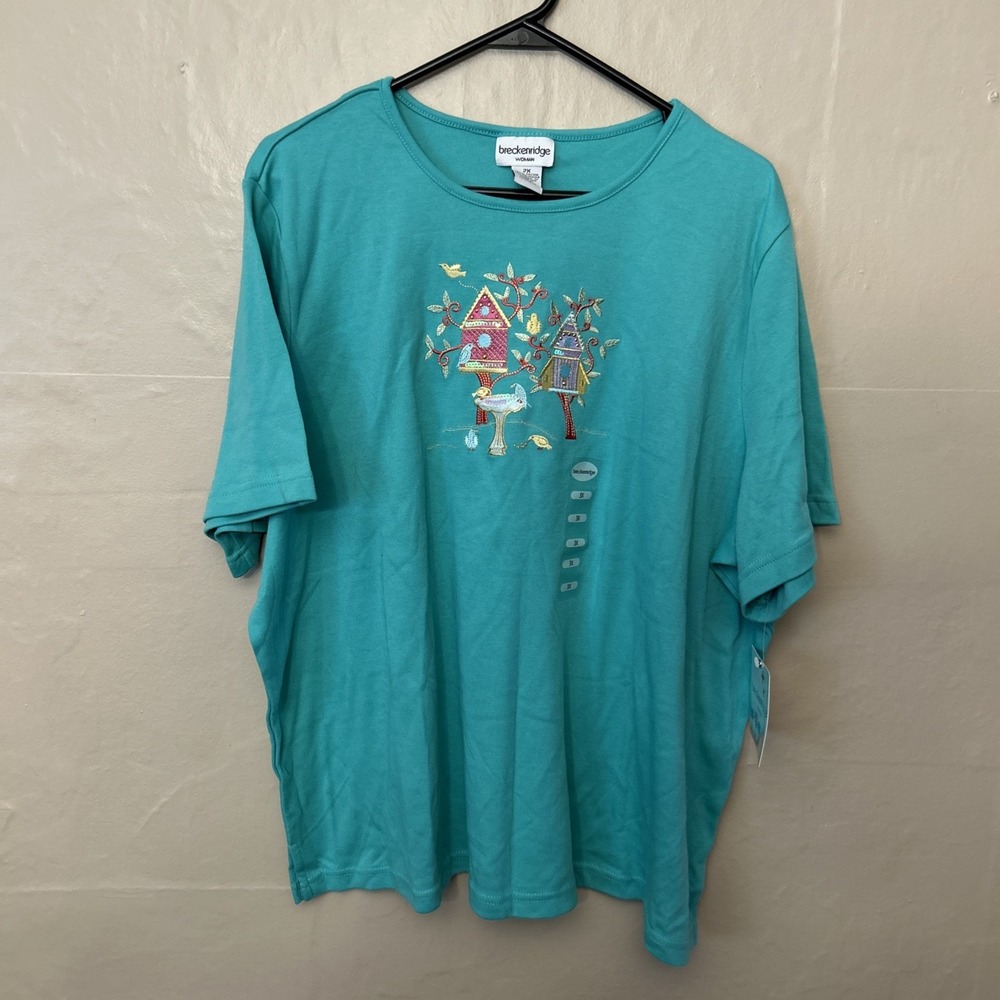 Lot 5 Woman's Plus Size 3X Summer Tops NWT‎ Green White Pink
